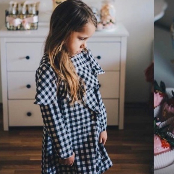 Zara girls gingham dress with flounce - Picture 13 of 16
